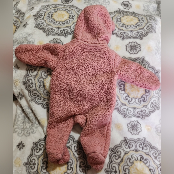 Carter's NB Pink Teddy Sherpa Onesie - Picture 2 of 3